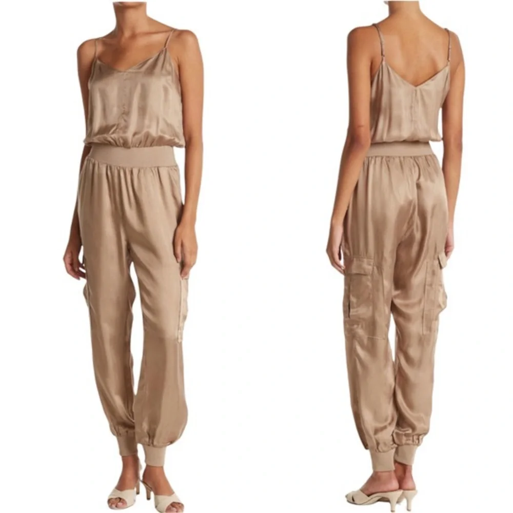 Cinq à sept Twill Amia Jumpsuit Satin‎ cinnamon size S